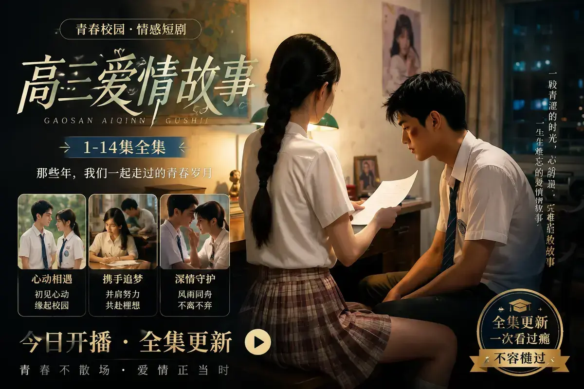 《AI 短剧高三爱情故事》高清完整版在线观看 - 林澈苏晚晴校园恋曲初见心动误会虐心毕业告白 - 高三爱情故事中字无删减全集 - 网盘下载流畅播放